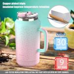 64 oz Insulated Tumbler with Handle and Straw