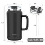 64 oz Insulated Tumbler with Handle and Straw