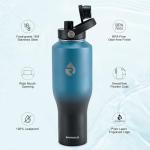 RAYMYLO 40 oz Insulated Water Bottle with Straw