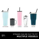 Reusable BPA-Free Straws for Tumblers - 12 Pack