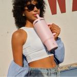 40 oz Cotton Candy Insulated Tumbler with Straw