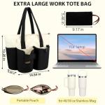 Large Insulated Tote Bag with Cup Holder