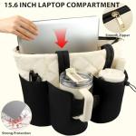 Large Insulated Tote Bag with Cup Holder