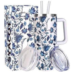 40 oz Insulated Stainless Steel Tumbler with Handle