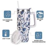 40 oz Insulated Stainless Steel Tumbler with Handle
