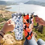 40 oz Insulated Stainless Steel Tumbler with Handle