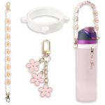 Owala Handle Strap and Charm Set (Pink)
