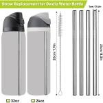 Owala Water Bottle Metal Straw Set with Cleaner