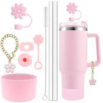 Stanley Cup Accessories Set: Straws, Brush, Charms