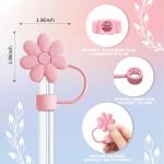 5PCS Straw Cover Caps and Letter Charms for Tumblers