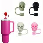 Skull Silicone Straw Caps for Tumblers & Bottles