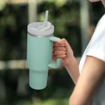 40 Oz Insulated Mug Cap with Flip Straw