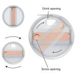 40 Oz Insulated Mug Cap with Flip Straw