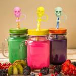 Skull Silicone Straw Caps for Tumblers & Bottles
