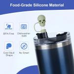 Skull Silicone Straw Caps for Tumblers & Bottles