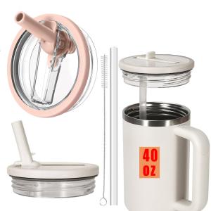 40oz Leak-Proof Flip Straw Lid for Stanley Cup