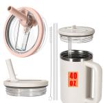 40oz Leak-Proof Flip Straw Lid for Stanley Cup