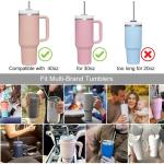 Reusable Stainless Steel Straws with Cleaning Brush, 6 Pack