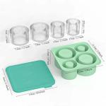 4-Pack Silicone Ice Tray for Stanley Tumblers