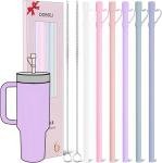 6 Silicone Straws with Covers for Stanley Tumblers