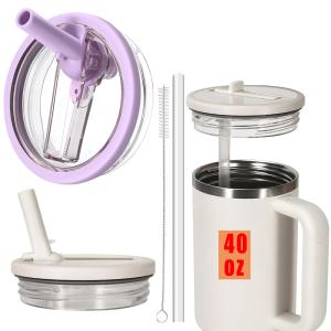 40oz Lid for Stanley Flip Straw Leak Proof Spill-proof Cup Cover Tumbler Lid Replacement for Stanley Cup Accessories Straw Cover