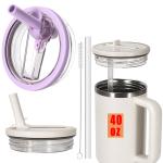 40oz Lid for Stanley Flip Straw Leak Proof Spill-proof Cup Cover Tumbler Lid Replacement for Stanley Cup Accessories Straw Cover
