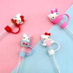 4Pcs 10mm HelloKitty Straw Cover Cap Dust-Proof Reusable Straw Tips Lids for Stanley Cup Leak-proof  Dust Proof Straws Cover