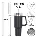 30cm Replacement Straw Compatible Stanley 40oz Tumbler,  Clear Reusable for Stanley Tumbler Transparent Straws