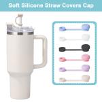 2025Straw Covers Cap Reusable Silicone Straw Toppers For Stanley Cup Leak-Proof Dust Proof Straws Cover Tumbler Accessories 2024