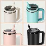 40oz Flip Straw Lid for Stanley Cup Leak Proof Spill-proof Cover Tumbler Lid Replacement for Stanley Cup Accessories Straw Cover