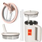 40oz Flip Straw Leak Proof Lid for Stanley H2.0 Quencher ProTour Tumbler Lid Replacement for Stanley Cup Accessories Straw Cover