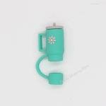 10mm Reusable Straw Topper for Stanley Cup Hygienic Splash Proof Straw Cover Durable Cup-shaped for Stanley Cup Plug