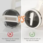 40oz Flip Straw Leak Proof Lid for Stanley H2.0 Quencher ProTour Tumbler Lid Replacement for Stanley Cup Accessories Straw Cover