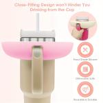 Silicone Snack Bowl Food-Grade Reusable Snack Tray Lightweight Snack Ring with 4 Compartments for Stanley Cup Accessories