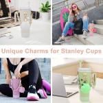 7pcs Cup Accessories Set for Stanley Including Handle Strap, Siliocne Cup Boot Straw Cover Charms for 40oz & 30oz Tumbler