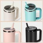 40oz Flip Straw Leak Proof Lid for Stanley H2.0 Quencher ProTour Tumbler Lid Replacement for Stanley Cup Accessories Straw Cover