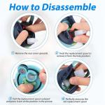 ABSE-6Pcs Replacement Accessories Spout For Contigo,Soft Lids Replacement Parts Silicone Mouthpiece For Contigo Aubrey 14Oz/20Oz