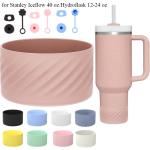 7.5cm Anti-Slip Bottle Bottom Sleeve Spill Proof Stopper Cup Accessories Straw Cap for Stanley Iceflow 40 oz/Hydroflask 12-24 oz