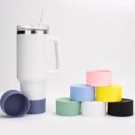 7.5cm Anti-Slip Bottle Bottom Sleeve Spill Proof Stopper Cup Accessories Straw Cap for Stanley Iceflow 40 oz/Hydroflask 12-24 oz