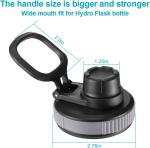 Replacement Lid Accessories for Hydro Flask Chug lid with Big Handle Easy to Carry Fits 16-64oz Most Wide Mouth Bottles