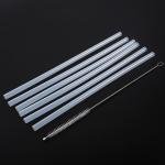 1 Set Outdoor Riding Straw Accessories Replacement 6x Straws +1x Cleaning Brush Set For Hydro Flask Wide Mouth Bottle