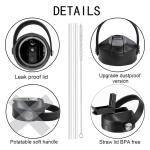 Replacement Lids Dustproof Leakproof Flip Top with Straw for Hydroflask Wide Mouth 12/16/18/20/32/40/64oz Water Bottles
