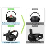 Replacement Lids Dustproof Leakproof Flip Top with Straw for Hydroflask Wide Mouth 12/16/18/20/32/40/64oz Water Bottles