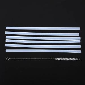 1Set Outdoor Riding Straw Accessories Replacement 6x Straws + 1x Cleaning Brush Set For Hydro Flask Wide Mouth Bottle