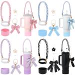 4pcs/set  Water Bottle Handle with Strap for Stanley Cup for Hydro Flask, Water Bottle Handle Fits Most 12-40oz
