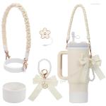4pcs/set  Water Bottle Handle with Strap for Stanley Cup for Hydro Flask, Water Bottle Handle Fits Most 12-40oz