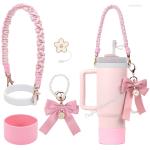 4pcs/set  Water Bottle Handle with Strap for Stanley Cup for Hydro Flask, Water Bottle Handle Fits Most 12-40oz