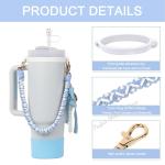 4pcs/set  Water Bottle Handle with Strap for Stanley Cup for Hydro Flask, Water Bottle Handle Fits Most 12-40oz