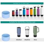 AEF5-2 Pcs Silicone Cup Boot Parts Accessories For Tumbler Stainless Steel Cup 40Oz 20Oz 30Oz For Hydro Sport Flask Water Bottle
