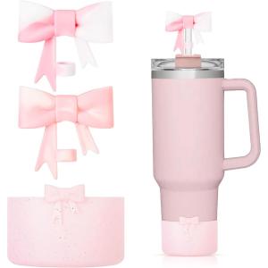New Glitter Bow Boot for  Cup AntiSlip Silicone Boot for  Cup 30 40 Oz Cup Accessories for Bottom 2.95in Quencher Hydroflask Pi